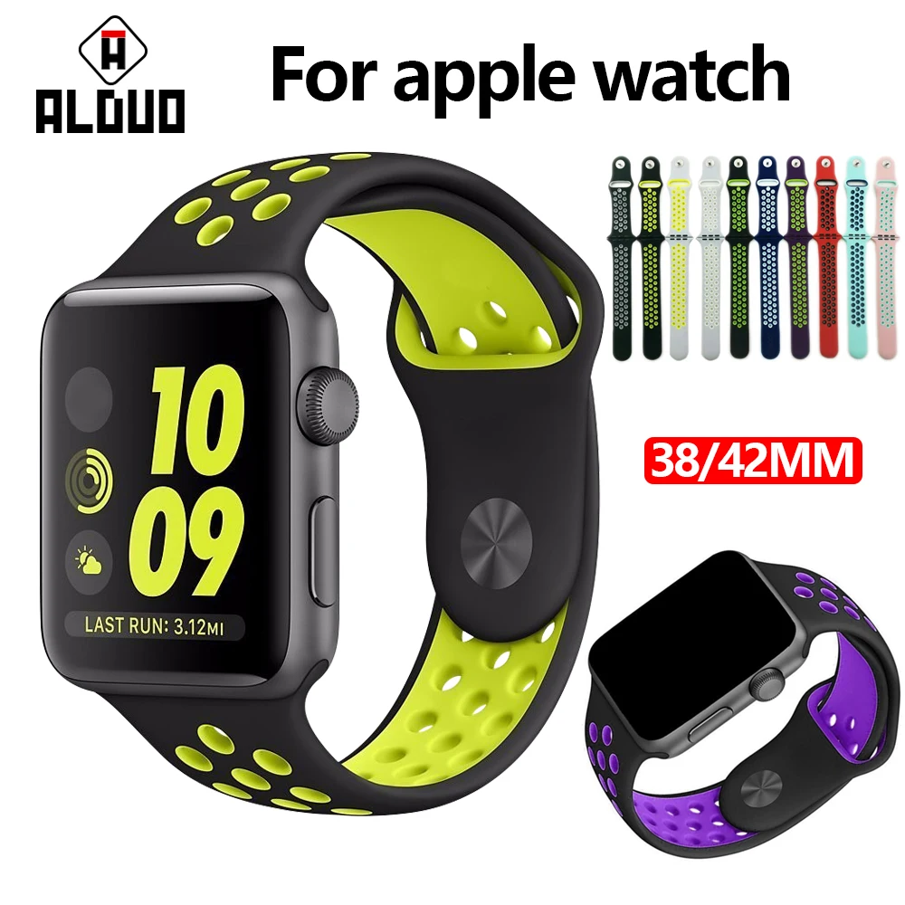 ALANGDUO Silicon Strap for Apple Watch Serious 3/2/1 Rubber Belt Watchband 38mm/42mm Sport Bracelet Replacement Strap for iWatch
ALANGDUO Silicon Strap for Apple Watch Serious 3/2/1 Rubber Belt Watchband 38mm/42mm Sport Bracelet Replacement Strap for iWatch
