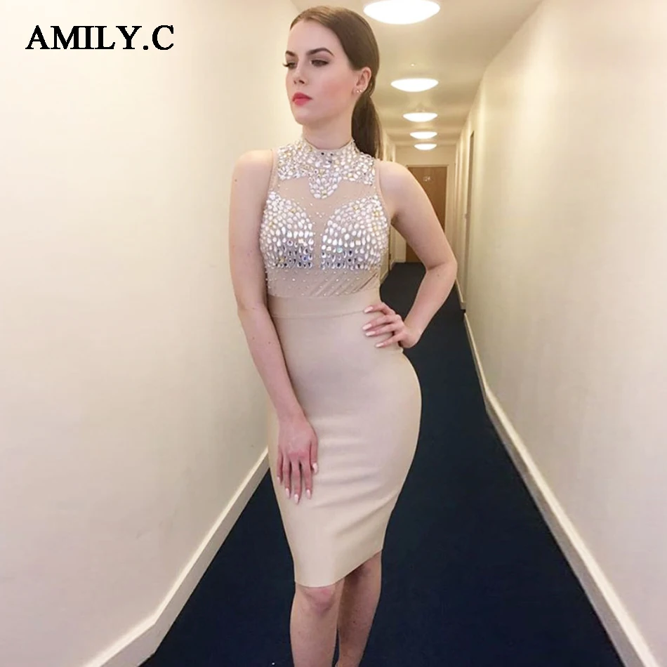 Amily,c 2018 New Summer Women Bandage Dress Beaded Navy Apricot Black Sexy BodyconTurtlneck Mesh Celebrity Party Dresses Vestido
Amily,c 2018 New Summer Women Bandage Dress Beaded Navy Apricot Black Sexy BodyconTurtlneck Mesh Celebrity Party Dresses Vestido