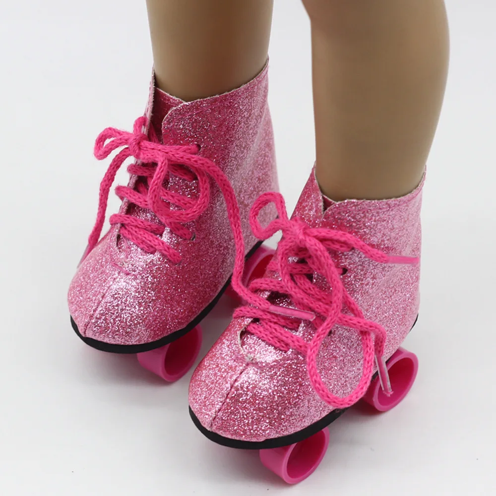 Top Quality Doll Boots 3 Colors Doll Roller Skates For 18 Inch American For 43cm Baby New Born Dolls Birthday Gift For Girl
Top Quality Doll Boots 3 Colors Doll Roller Skates For 18 Inch American For 43cm Baby New Born Dolls Birthday Gift For Girl