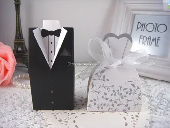 Bride and Groom wedding candy favor boxes, sweets dragee party chocolate bag gifts bomboniere paper packaging,100PCS
Bride and Groom wedding candy favor boxes, sweets dragee party chocolate bag gifts bomboniere paper packaging,100PCS