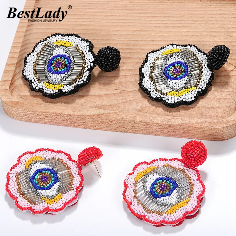 Best lady Bohemian Handmade Beads Eye Tassel Drop Earrings for Women Wedding Trendy Girls Party Gift Statement Earring Jewelry
Best lady Bohemian Handmade Beads Eye Tassel Drop Earrings for Women Wedding Trendy Girls Party Gift Statement Earring Jewelry