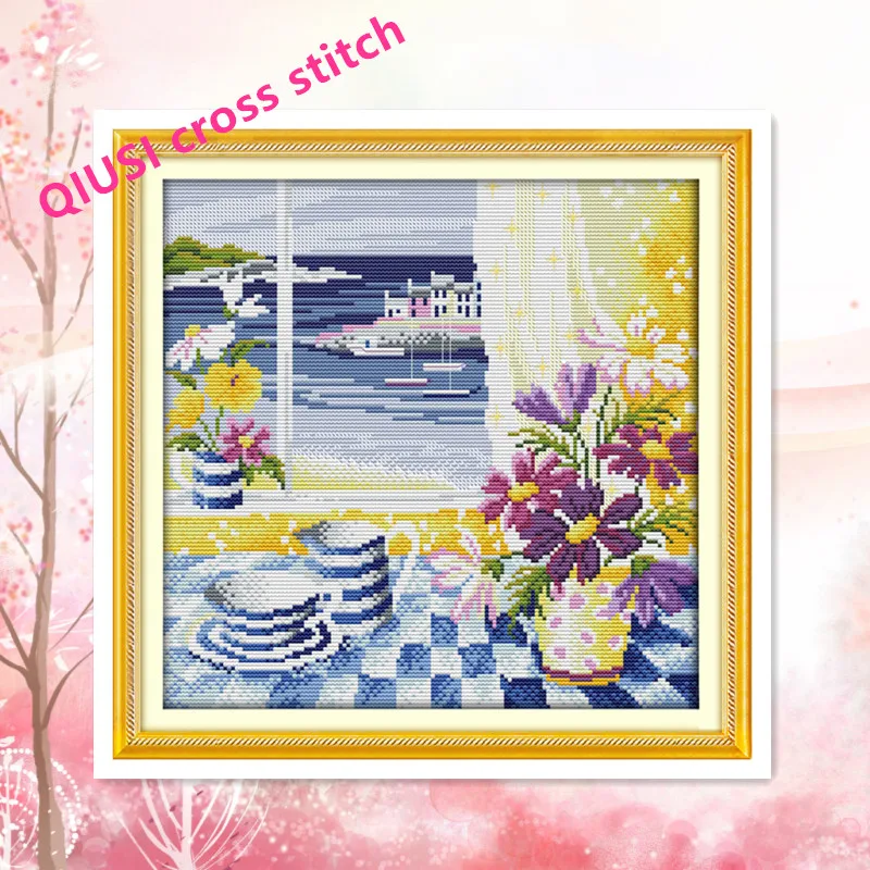 Needlework,11ct/14ct DIY Cross stitch,Sets For Embroidery kits The Window Landscape Pattern Cross-Stitch Home Wall Decor
Needlework,11ct/14ct DIY Cross stitch,Sets For Embroidery kits The Window Landscape Pattern Cross-Stitch Home Wall Decor