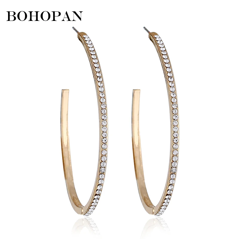 Top Trendy Earrings With Rhinestone Circle Earrings Simple Earrings Big Circle Gold Color Hoop Earrings For Women Christmas
Top Trendy Earrings With Rhinestone Circle Earrings Simple Earrings Big Circle Gold Color Hoop Earrings For Women Christmas
