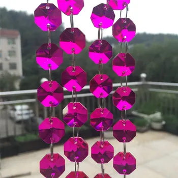 5M Fuchsia Glass Crystal 14mm Octagon Beads Chains Chandelier Prisms Hanging Wedding Garland For Home Decoration
5M Fuchsia Glass Crystal 14mm Octagon Beads Chains Chandelier Prisms Hanging Wedding Garland For Home Decoration