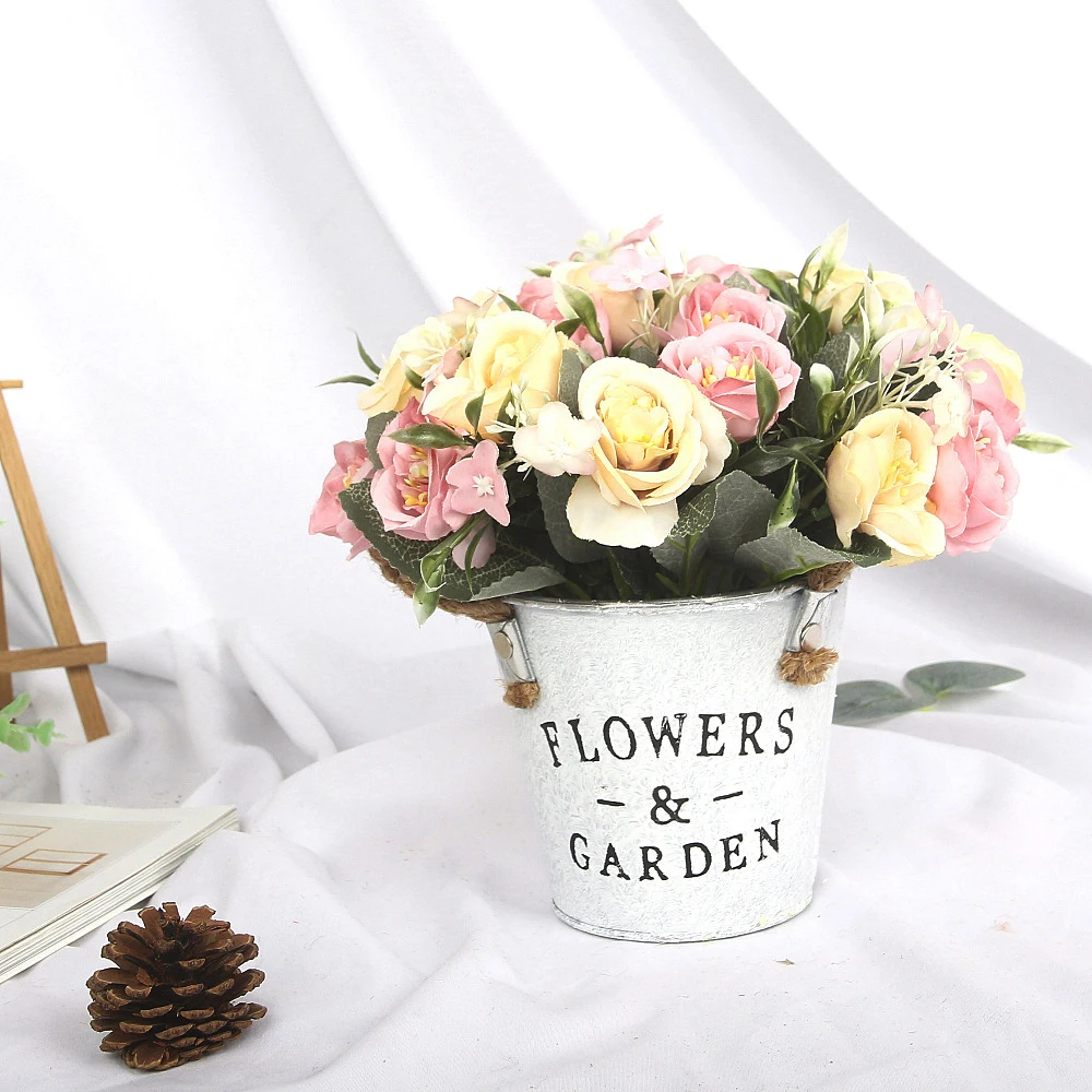 The Iron Pot Artificial Plant Hibisci Mutabilis and Rose Simulation Flowers Small Bonsai Set Potted Home Office Decoration
The Iron Pot Artificial Plant Hibisci Mutabilis and Rose Simulation Flowers Small Bonsai Set Potted Home Office Decoration