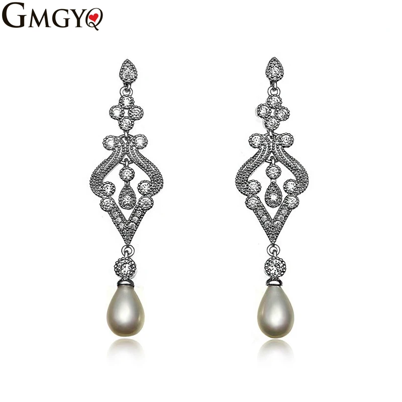 GMGYQ Pearl Dangle Oorbellen Mode Bloem Boucle Oreille Pendientes Mujer Cubic Zircon voor Vrouwen Sieraden Gift Jewelry
GMGYQ Pearl Dangle Oorbellen Mode Bloem Boucle Oreille Pendientes Mujer Cubic Zircon voor Vrouwen Sieraden Gift Jewelry