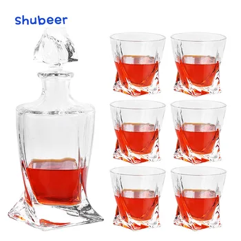 Christmas Gift 7-Piece Whiskey Decanter Set with 6 Twist Glasses Lead-Free Crystal Bourbon Decanter for Scotch Free Shipping
Christmas Gift 7-Piece Whiskey Decanter Set with 6 Twist Glasses Lead-Free Crystal Bourbon Decanter for Scotch Free Shipping