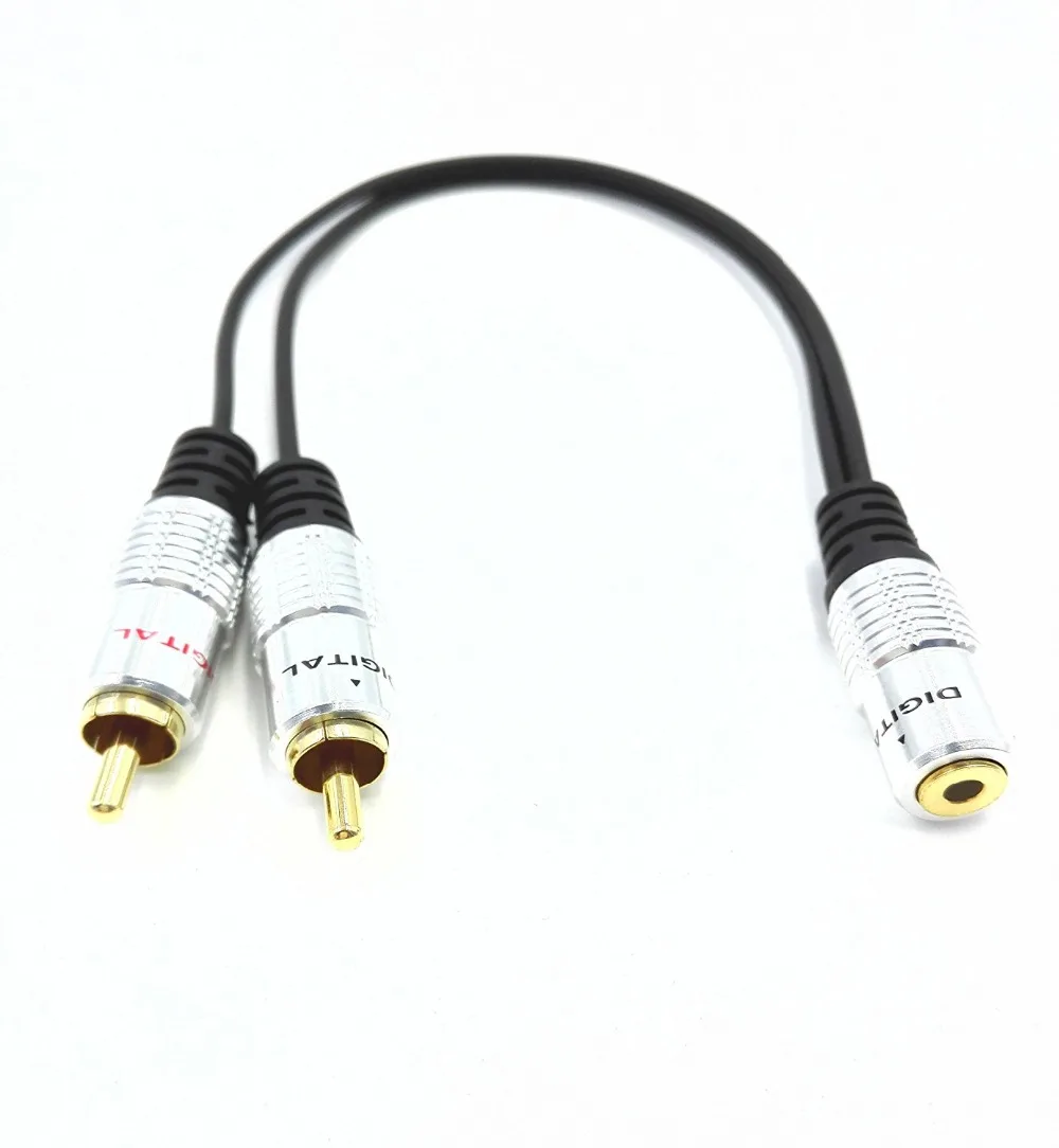 Stereo Splitter Y Audio Cable,Premium Aluminium Alloy 3.5 mm (1.8"") Female to Dual 2-RCA Male Gold Plated Adapter Audio Cable
Stereo Splitter Y Audio Cable,Premium Aluminium Alloy 3.5 mm (1.8"") Female to Dual 2-RCA Male Gold Plated Adapter Audio Cable