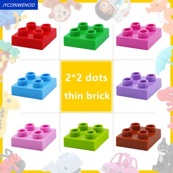 Single Sale Big Size Building Blocks Part Compatible DuploINGly 2*2 dots thin brick toy for Children Building Blocks Accessories
Single Sale Big Size Building Blocks Part Compatible DuploINGly 2*2 dots thin brick toy for Children Building Blocks Accessories