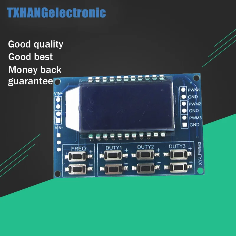 Signal Generator 3-way LCD Display Module Output PWM Pulse Frequency Duty Cycle Adjustable Display Modules 1Hz-150Khz 3.3V-30V
Signal Generator 3-way LCD Display Module Output PWM Pulse Frequency Duty Cycle Adjustable Display Modules 1Hz-150Khz 3.3V-30V