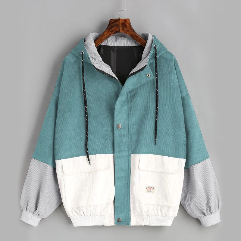 Hard-Wearing New Korean Version Women's hooded corduroy baseball clothing Couple matching jacket coat youth long casual jacket
Hard-Wearing New Korean Version Women's hooded corduroy baseball clothing Couple matching jacket coat youth long casual jacket