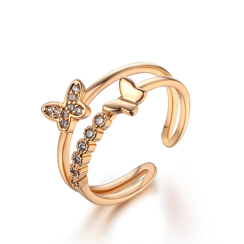 Austria Wedding Zircon Crystal Butterfly Flower Rings Gold Color Finger Bow Resizable Engagement Ring Women Jewelry Wholesale
Austria Wedding Zircon Crystal Butterfly Flower Rings Gold Color Finger Bow Resizable Engagement Ring Women Jewelry Wholesale