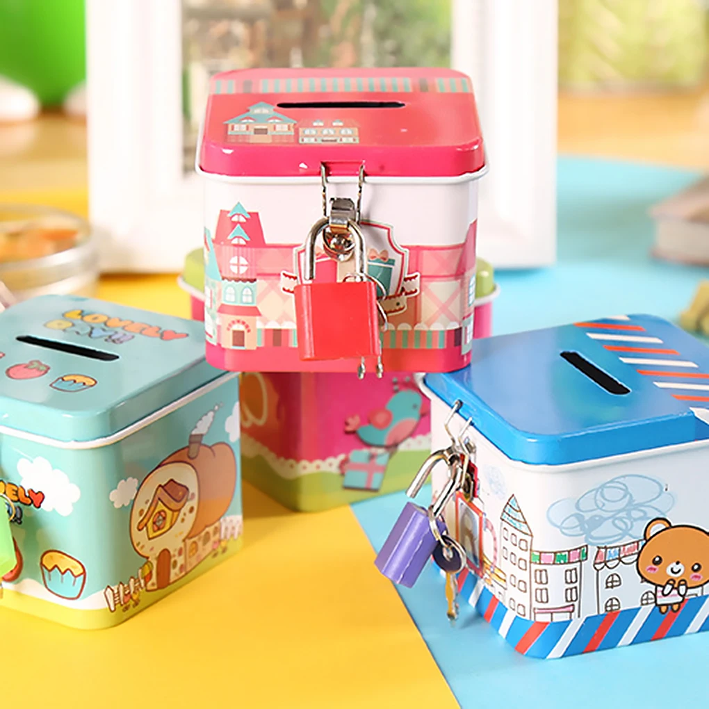 2019 New Cartoon Cute Square Tin Metal Piggy Bank Saving Cash Coin Money Box Children Toy Kids Gifts Random Color
2019 New Cartoon Cute Square Tin Metal Piggy Bank Saving Cash Coin Money Box Children Toy Kids Gifts Random Color