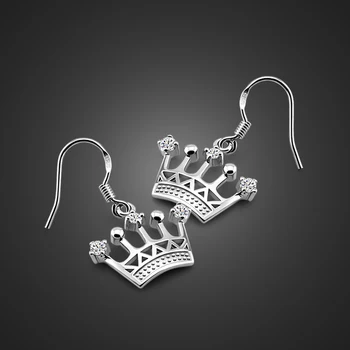 Sterling silver sterling silver earrings for women's royal crown pendant with zircon earrings and elegant silver jewelry gifts
Sterling silver sterling silver earrings for women's royal crown pendant with zircon earrings and elegant silver jewelry gifts