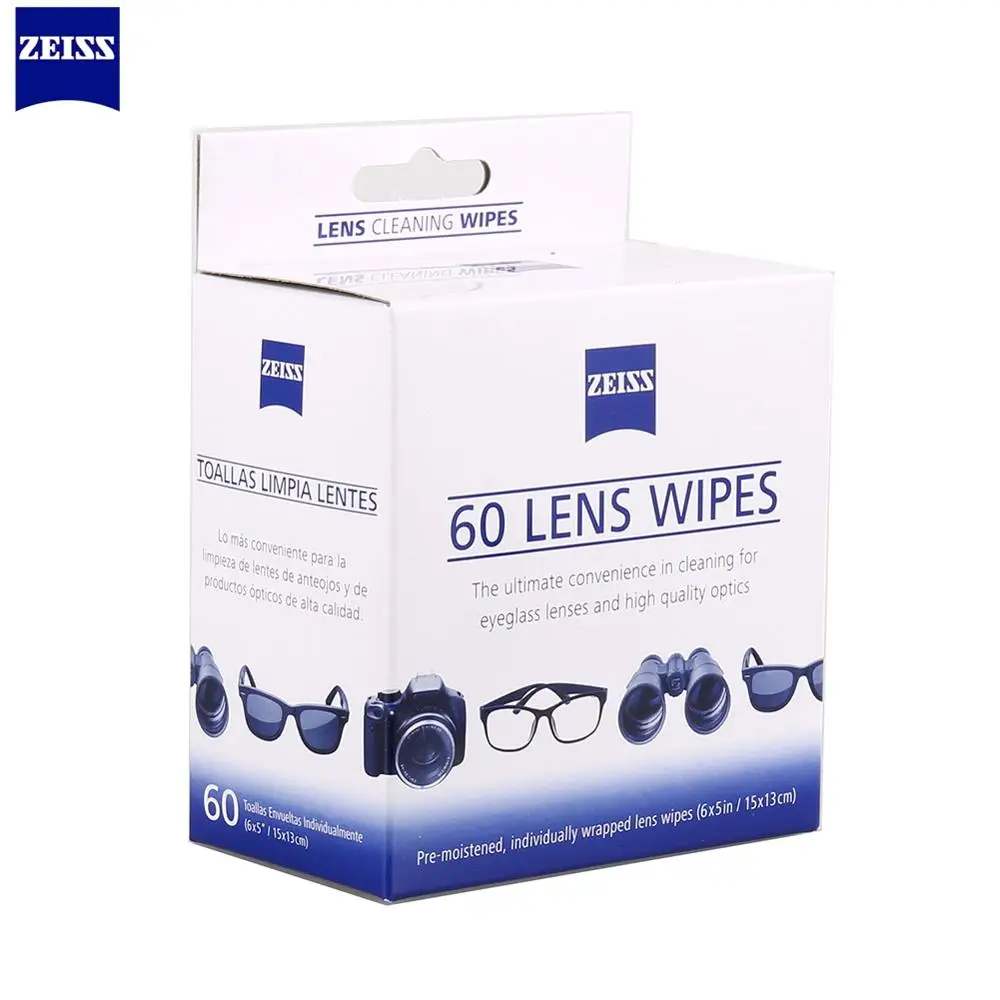Бесплатная доставка 60 отсчетов предварительно увлажненная неабразивная ZEISS