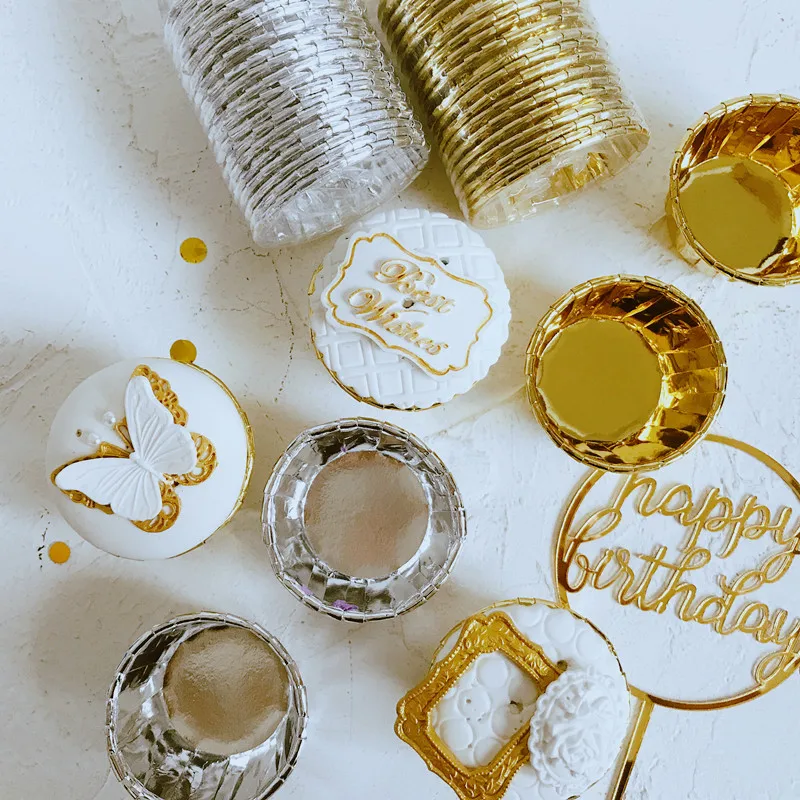 20pcs/pack Gold Silver Medium Cake Cup Double Sided Rolling Cup for the Kitchen Baking Tool
20pcs/pack Gold Silver Medium Cake Cup Double Sided Rolling Cup for the Kitchen Baking Tool
