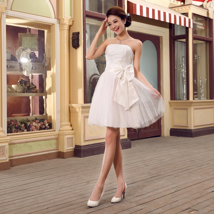 s 2016 New stock bridal gown plus size women wedding dress short backless sexy fashion big bow tube top
s 2016 New stock bridal gown plus size women wedding dress short backless sexy fashion big bow tube top