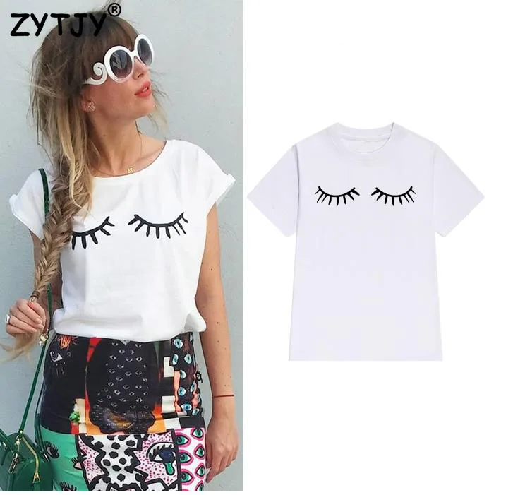 eyelash Print Women tshirt Cotton Casual Funny t shirt For Lady Girl Top Tee Hipster Tumblr Drop Ship Z-1000
eyelash Print Women tshirt Cotton Casual Funny t shirt For Lady Girl Top Tee Hipster Tumblr Drop Ship Z-1000