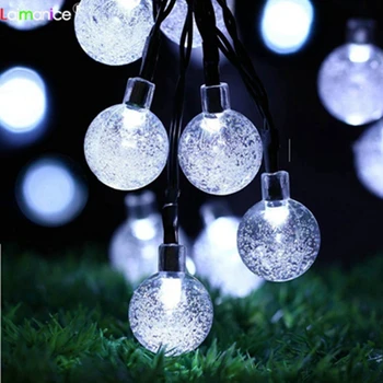 4.8m 7.5m 20/50leds Solar Powered Big Crystal Ball Led String Lights Fairy Lamp for Wedding Christmas Party Outdoor Decoration
4.8m 7.5m 20/50leds Solar Powered Big Crystal Ball Led String Lights Fairy Lamp for Wedding Christmas Party Outdoor Decoration