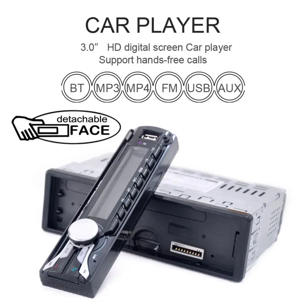 1188B 1DIN 12V Car Radio Stereo FM MP3 Player Bluetooth AUX Input with Detachable Front Panel & USB Port & Remote Control
1188B 1DIN 12V Car Radio Stereo FM MP3 Player Bluetooth AUX Input with Detachable Front Panel & USB Port & Remote Control
