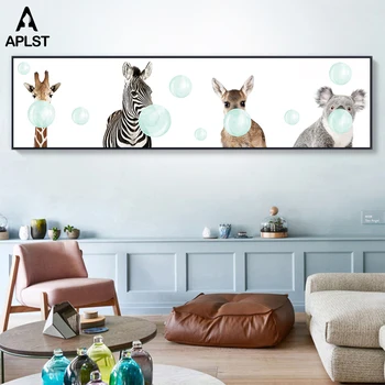 Large Baby Nursery Decor Animal Blue Bubble Wall Art Prints Cute Home Decor Giraffe Koala Canvas Painting Poster for Kids Room
Large Baby Nursery Decor Animal Blue Bubble Wall Art Prints Cute Home Decor Giraffe Koala Canvas Painting Poster for Kids Room
