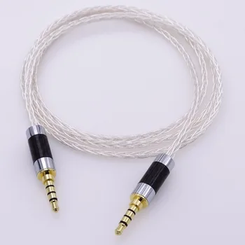 1m 3.5mm Male to Male 4-Pin Audio Adapter AUX 8 Cores 5N Pcocc Silver Plated cable
1m 3.5mm Male to Male 4-Pin Audio Adapter AUX 8 Cores 5N Pcocc Silver Plated cable