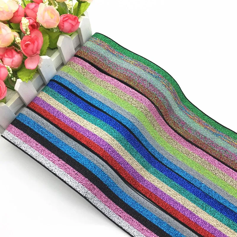 Colorful Glitter Rubber Elastic Band 4cm Nylon Striped Shoulder Bottom Straps for Webbing Garment Sewing DIY Clothes Accessories
Colorful Glitter Rubber Elastic Band 4cm Nylon Striped Shoulder Bottom Straps for Webbing Garment Sewing DIY Clothes Accessories