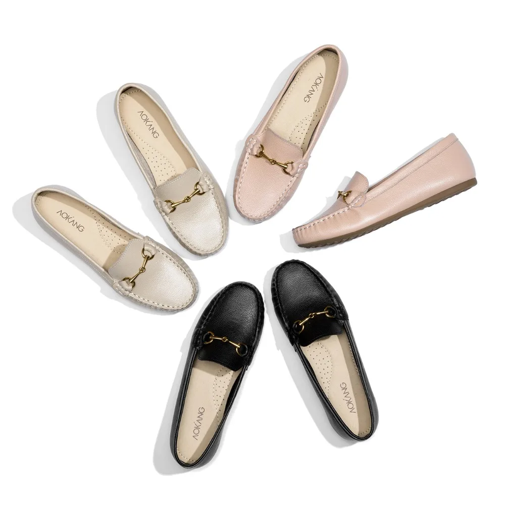 AOKANG 2019 Spring Shoes Woman Cow Leather Flats Women Slip On Flat Loafers Casual Shoes Women Zapatos Mujer Moccasins loafers
AOKANG 2019 Spring Shoes Woman Cow Leather Flats Women Slip On Flat Loafers Casual Shoes Women Zapatos Mujer Moccasins loafers