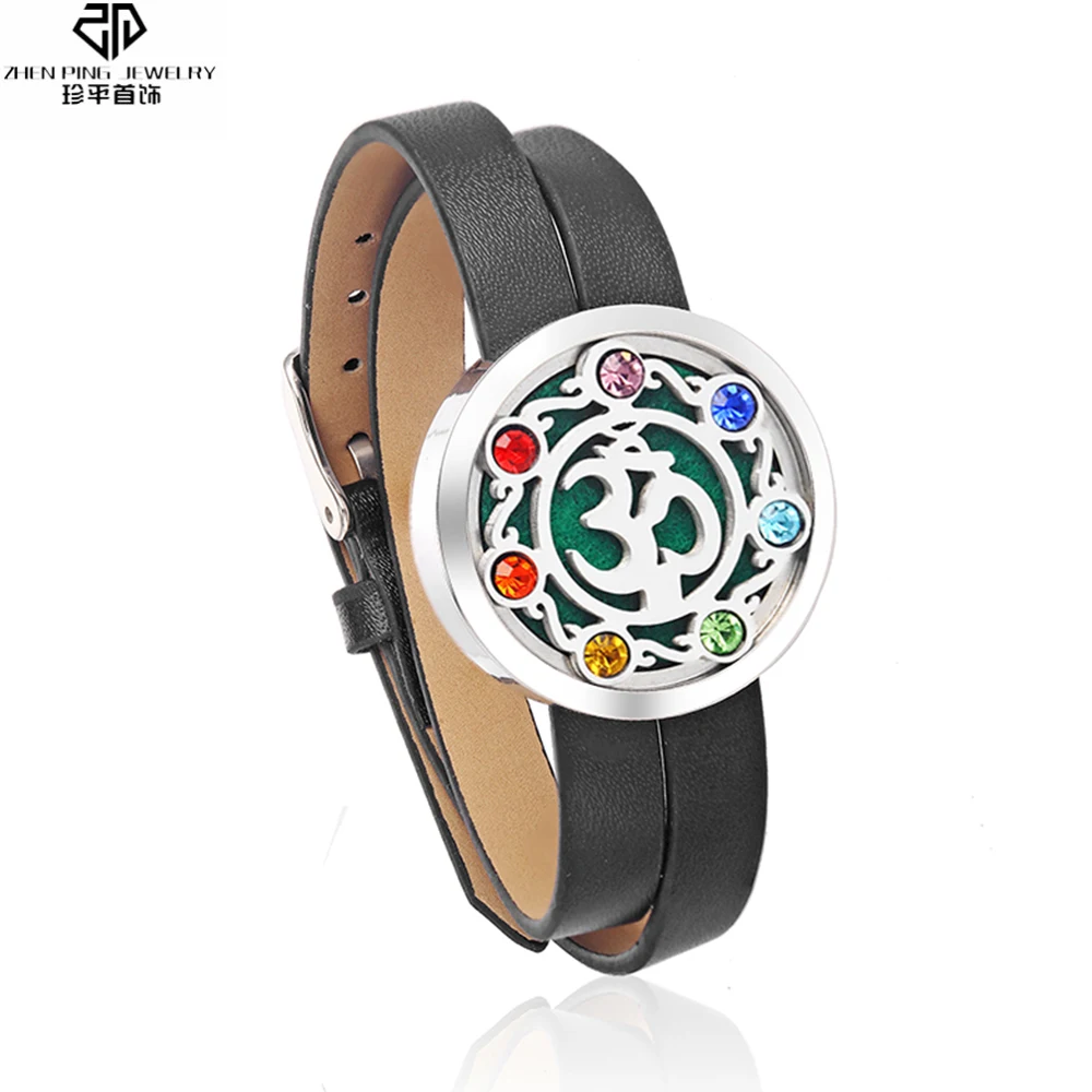 Round Perfume Diffuser Adjustable Leather Charm Bracelet Stainless Steel Aromatherapy Locket Essential Oil Diffuser Bracelets
Round Perfume Diffuser Adjustable Leather Charm Bracelet Stainless Steel Aromatherapy Locket Essential Oil Diffuser Bracelets