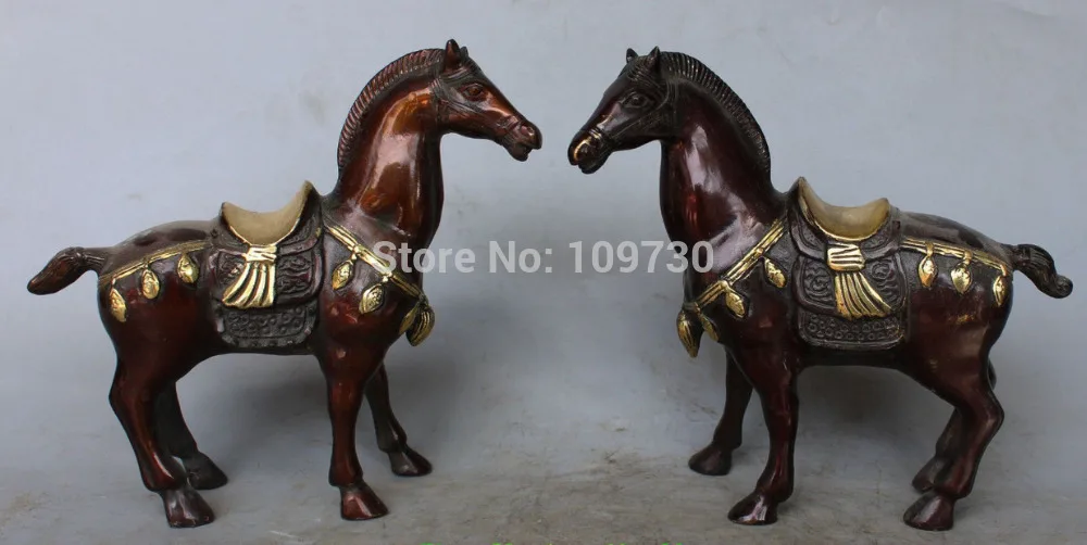 001892 Chinese Bronze Gilt Carved Animal Lucky Sucessful Safety Tang Horse Statue pair
001892 Chinese Bronze Gilt Carved Animal Lucky Sucessful Safety Tang Horse Statue pair