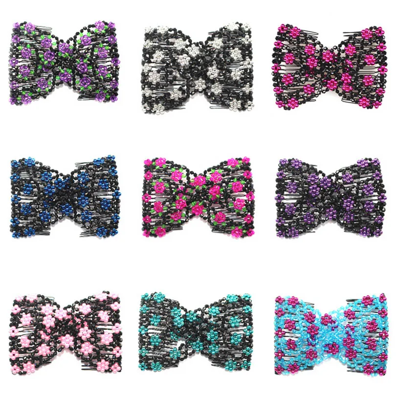 Haimeikang Random Send 1PC Color Magic Beads Elasticity Double Hair Comb Clip Stretchy Hair Combs Clips Girls Hairpins Headwear
Haimeikang Random Send 1PC Color Magic Beads Elasticity Double Hair Comb Clip Stretchy Hair Combs Clips Girls Hairpins Headwear