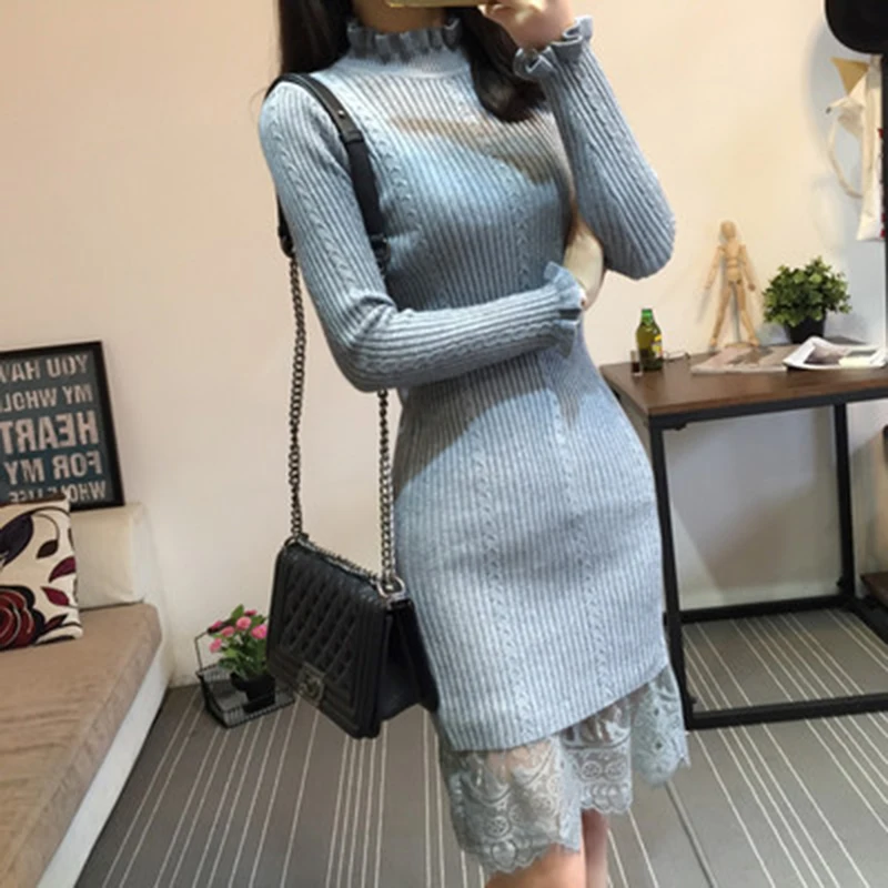 Fashion Patchwork Lace Sweaters Women Ruffles Collar Thicken Warm Pullovers Sweaters Female Casual Black White Sweaters FP1269
Fashion Patchwork Lace Sweaters Women Ruffles Collar Thicken Warm Pullovers Sweaters Female Casual Black White Sweaters FP1269