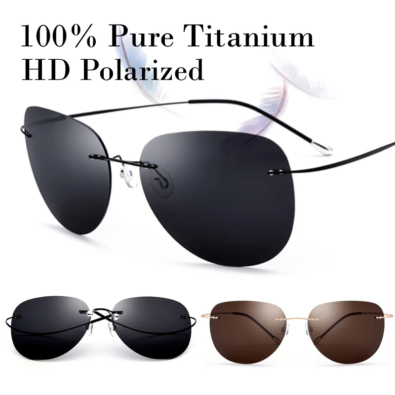 100% Real Titanium Ultralight No Screw Polarized Rimless Sunglasses Men Women Fashion Sun Glasse Shade Oculos Gafas De Sol 2018
100% Real Titanium Ultralight No Screw Polarized Rimless Sunglasses Men Women Fashion Sun Glasse Shade Oculos Gafas De Sol 2018