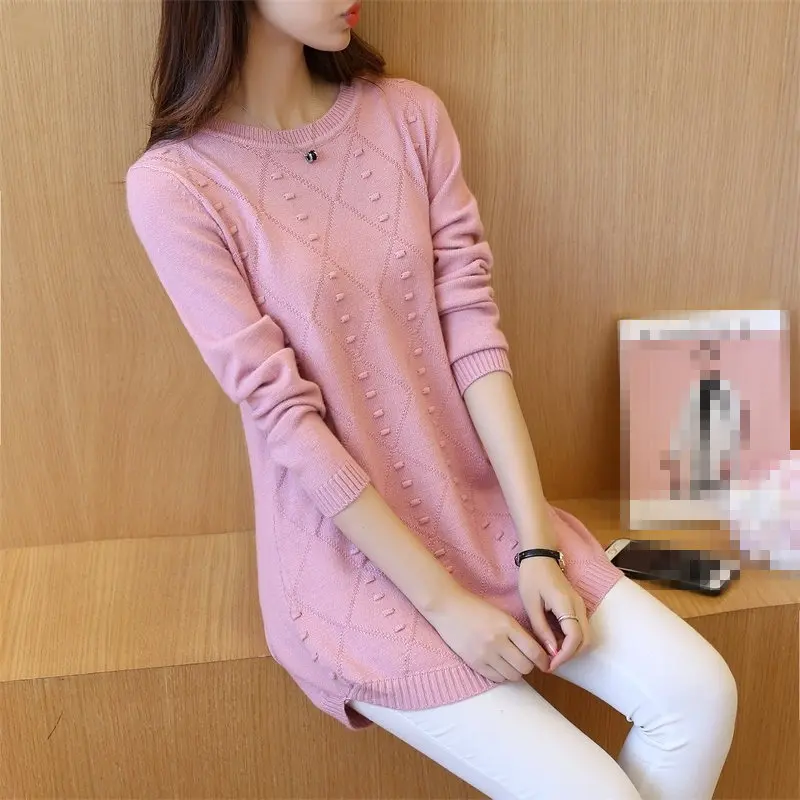Autumn New Loose Women Sweater Long O-Neck Solid Color Bottoming Plus Size Knitted Femme Warm Was Thin Winter Sweater MZ2992
Autumn New Loose Women Sweater Long O-Neck Solid Color Bottoming Plus Size Knitted Femme Warm Was Thin Winter Sweater MZ2992