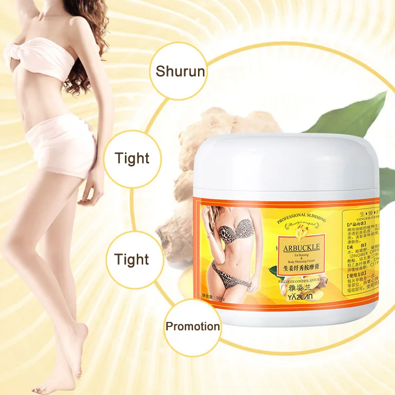 300g Ginger Body Massage Cream Full Body Slimming Cream Anti-cellulite Body Shaping Gel Moisturizing Firming Women Beauty Salon
300g Ginger Body Massage Cream Full Body Slimming Cream Anti-cellulite Body Shaping Gel Moisturizing Firming Women Beauty Salon