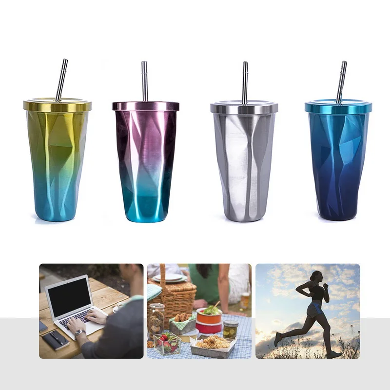 Urijk 1PC Stainless Steel Double Layers Gradient Insulated Cup Portable Vacuum Flask Insulated Cup With Straw Sports Cup Thermos
Urijk 1PC Stainless Steel Double Layers Gradient Insulated Cup Portable Vacuum Flask Insulated Cup With Straw Sports Cup Thermos