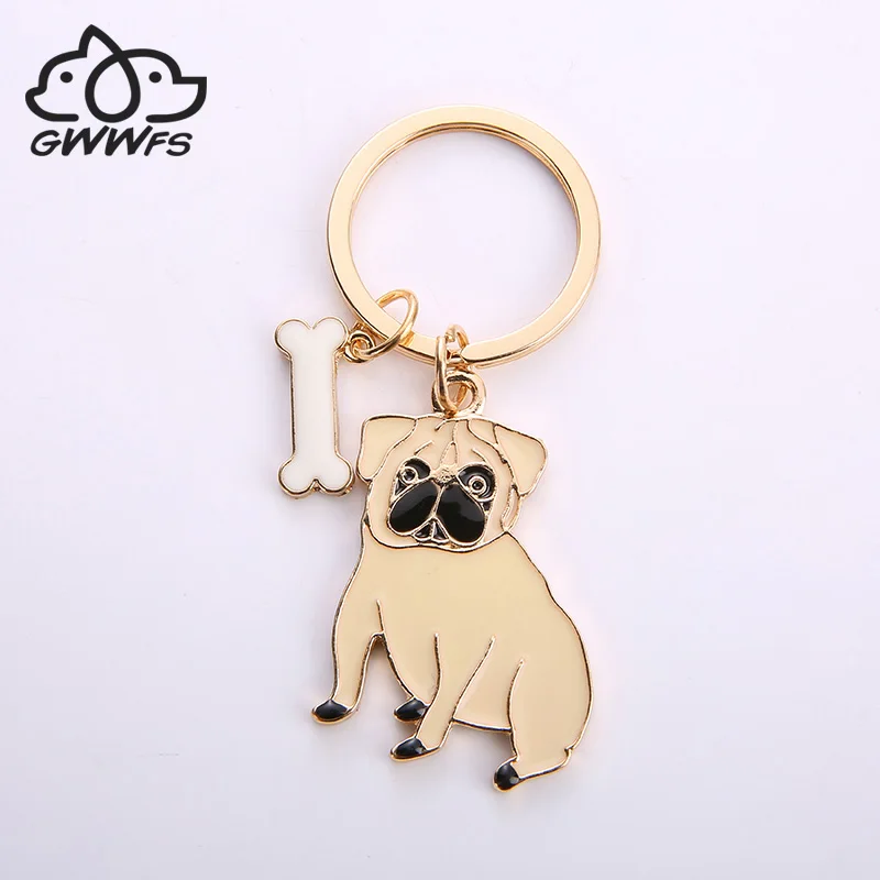Alloy pug Dog Key Chain Key Ring Bag HandBag Charm Keychain Accessories New Fashion Jewelry For Women Dog lovers gifts
Alloy pug Dog Key Chain Key Ring Bag HandBag Charm Keychain Accessories New Fashion Jewelry For Women Dog lovers gifts