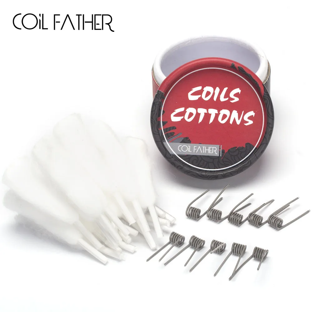 Coil Father Prebuilt Coil Clapton Tiger Hive Quad Flat/Mix twisted Fused Heating Wire & Bravo Cotton for Vape DIY Premade Coil
Coil Father Prebuilt Coil Clapton Tiger Hive Quad Flat/Mix twisted Fused Heating Wire & Bravo Cotton for Vape DIY Premade Coil