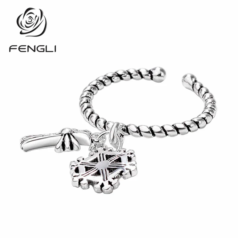 FENGLI Vintage Snowflake Cross Rings for Women Weaving Antique Silver Ring Open Wedding Unique Punk Finger Ring
FENGLI Vintage Snowflake Cross Rings for Women Weaving Antique Silver Ring Open Wedding Unique Punk Finger Ring
