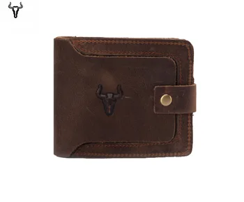 

Mingclan Crazy Horse Leather Wallet Carteira Feminina Photo Window Credit Card Holder ID Card Holder Women's Wallet Vintage Bag