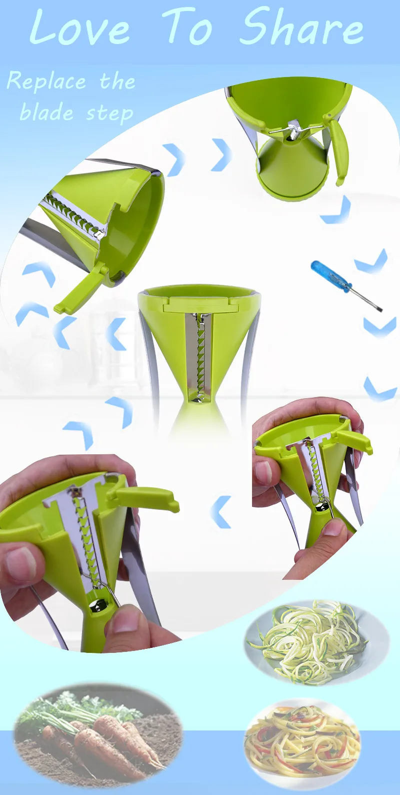 Vegetable Spiralizer Sprial Slicer 3