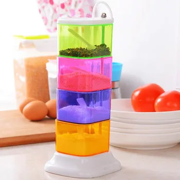 Creative Bottles & Jars Vertical Seasoning Box Rotary Pot Spice Rack in Herb & Spice Tools Cruet condiments pots Set 8
Creative Bottles & Jars Vertical Seasoning Box Rotary Pot Spice Rack in Herb & Spice Tools Cruet condiments pots Set 8