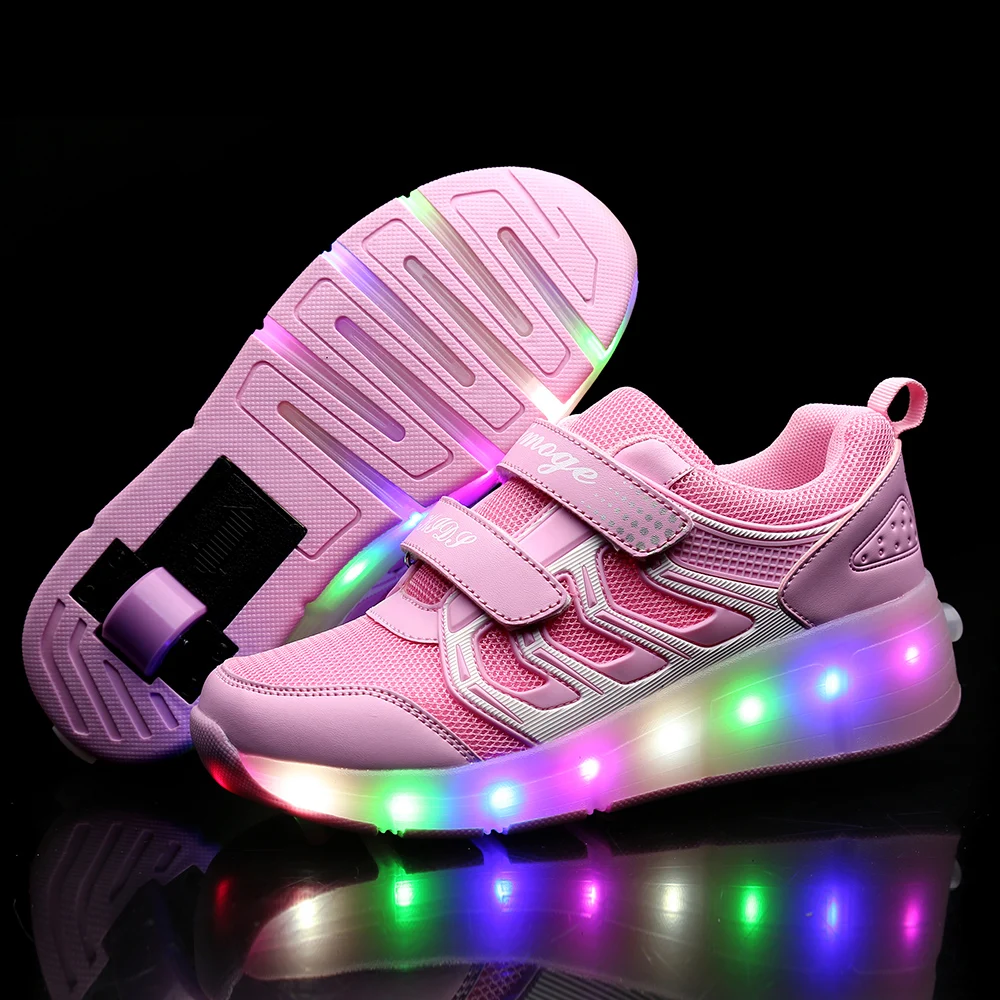 New Children Roller Skate Shoes Pink Boys Girls Heelys LED Light Sneakers with Wheel Boy Girl Casual Shoe Zapatillas Ruedas
New Children Roller Skate Shoes Pink Boys Girls Heelys LED Light Sneakers with Wheel Boy Girl Casual Shoe Zapatillas Ruedas