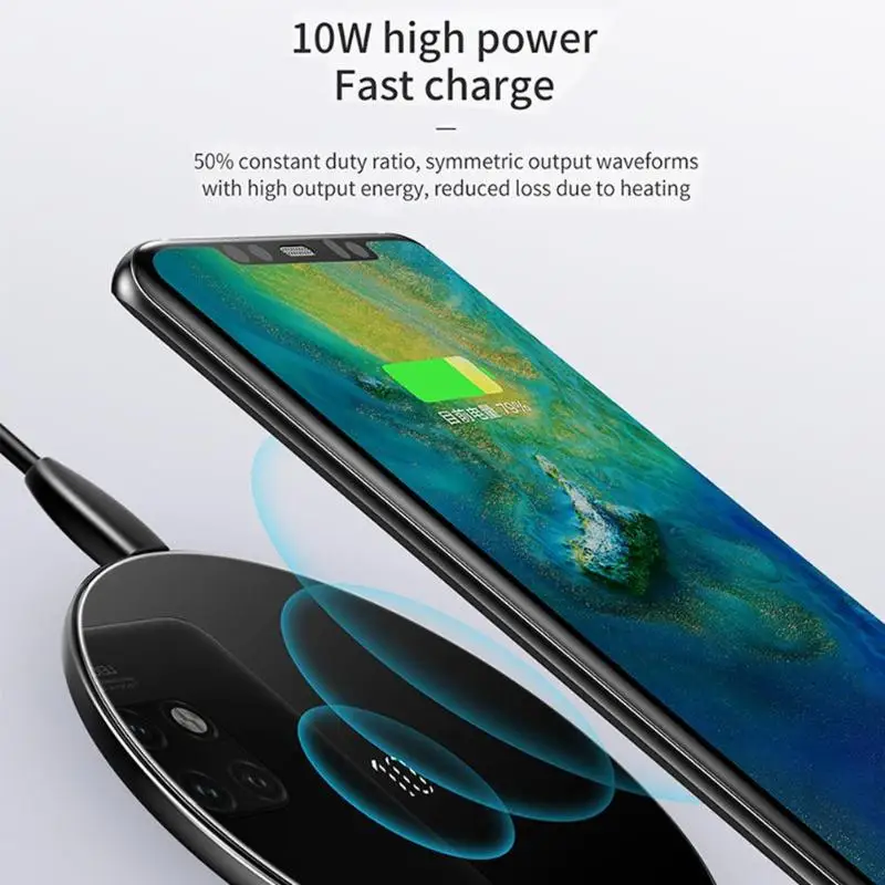 Baseus 10W Wireless Charger Glass Fast Charging Pad for Huawei Mate 20 Pro Fast Wirless Wireless Charging Pad For iPhone Xs
Baseus 10W Wireless Charger Glass Fast Charging Pad for Huawei Mate 20 Pro Fast Wirless Wireless Charging Pad For iPhone Xs