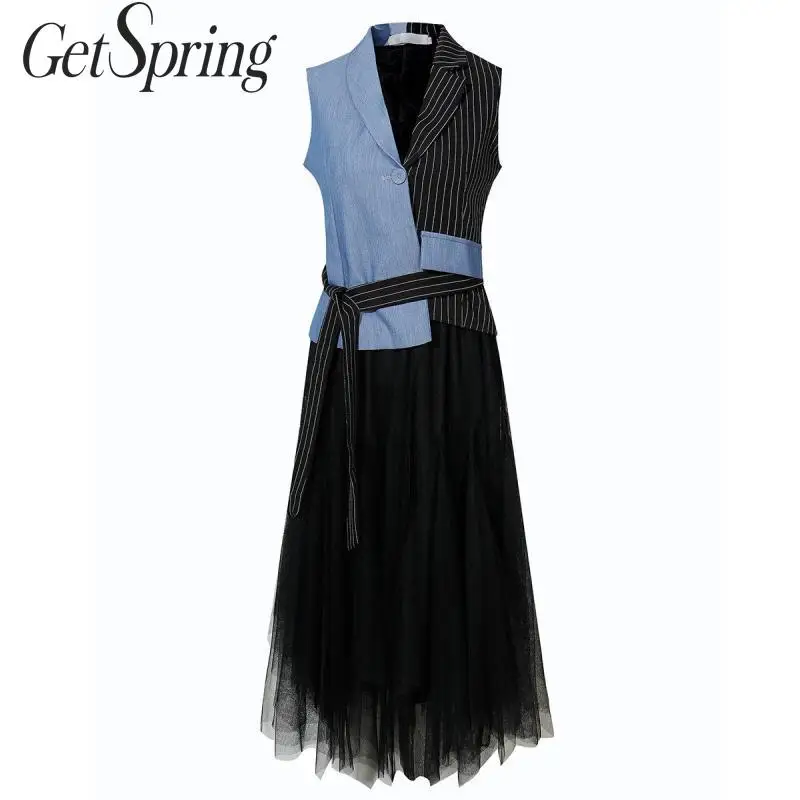 GETSPRING Women Set Women Skirt Sets Striped Irregular Bandage Vest High waist Mesh Skirts 2 Piece Set Women Summer 2019 Fashion
GETSPRING Women Set Women Skirt Sets Striped Irregular Bandage Vest High waist Mesh Skirts 2 Piece Set Women Summer 2019 Fashion
