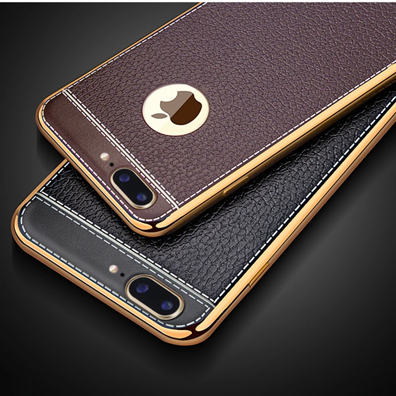 Fundas For iPhone Xs Max Xr X Litchi grain Silicone TPU Case for iPhone 6S Plus 8 7 X Plating TPU Soft Cases Leather Skin Cover
Fundas For iPhone Xs Max Xr X Litchi grain Silicone TPU Case for iPhone 6S Plus 8 7 X Plating TPU Soft Cases Leather Skin Cover