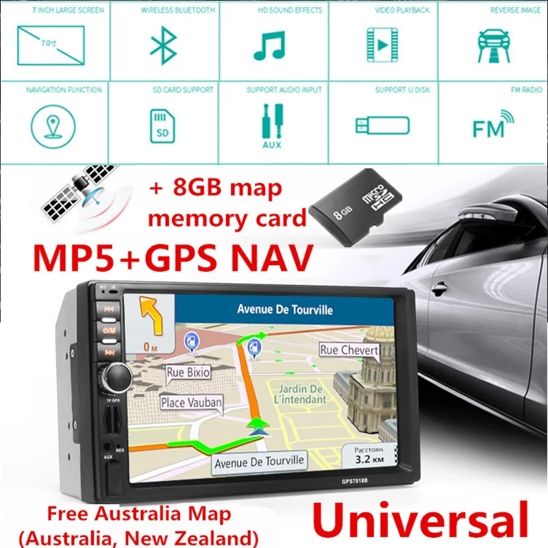 7" Double-Din Touch Screen Car Stereo Indash with Bluetooth & Remote Control, GPS for Australia New Zealand
7" Double-Din Touch Screen Car Stereo Indash with Bluetooth & Remote Control, GPS for Australia New Zealand