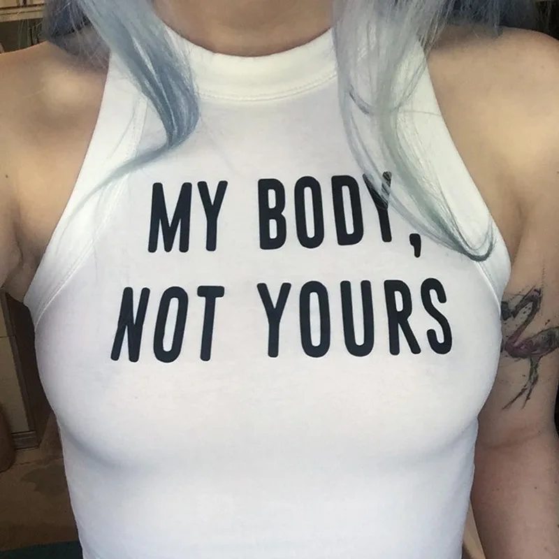 2019 Harjuku Summer Cropped Top Women High Street Style 3 Color Tees Ladies My Body Not Yours Letter T-Shirt
2019 Harjuku Summer Cropped Top Women High Street Style 3 Color Tees Ladies My Body Not Yours Letter T-Shirt