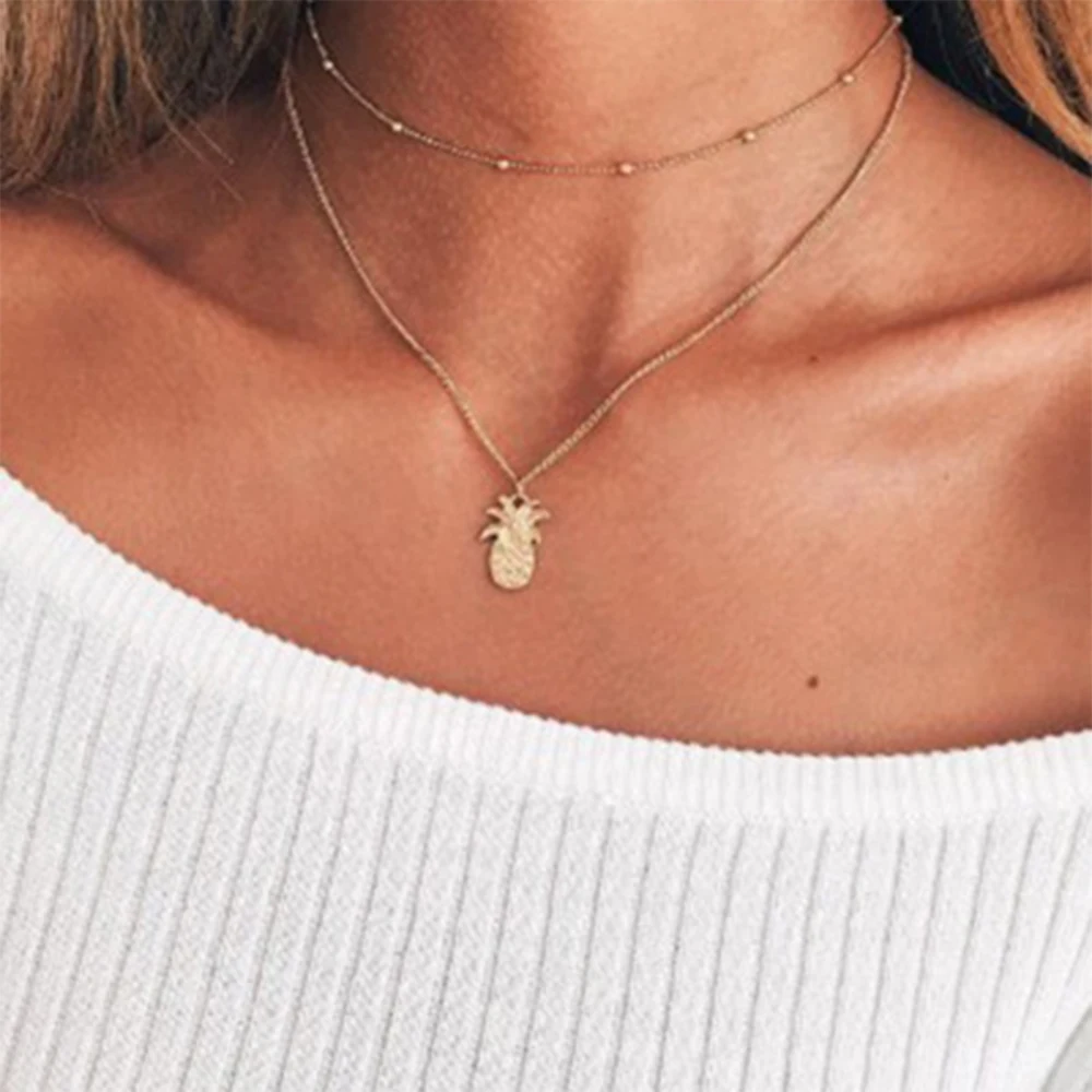 MAXX New Fashion Jewelry Simpl Gold Bead Choker Pineapple Pendant Multi Layer Necklace Set Gift For Women Girl Double Chai Neckl
MAXX New Fashion Jewelry Simpl Gold Bead Choker Pineapple Pendant Multi Layer Necklace Set Gift For Women Girl Double Chai Neckl
