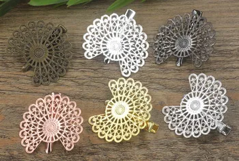 38mm Multi-color Plated DIY Hairwear Components Vintage Filigree Flower Duck Tongue Hairpin Bobby Pins Women's Hair Accessories
38mm Multi-color Plated DIY Hairwear Components Vintage Filigree Flower Duck Tongue Hairpin Bobby Pins Women's Hair Accessories